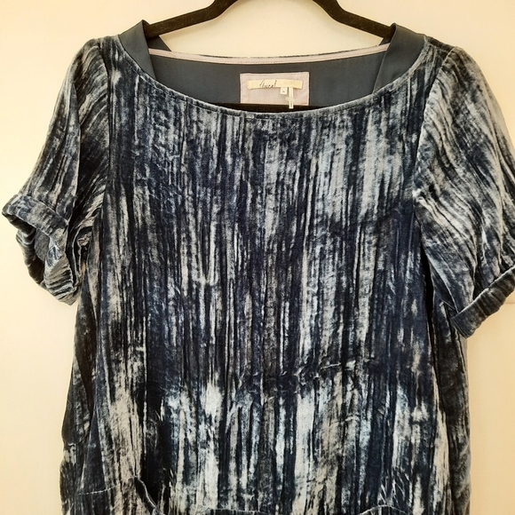 Anthropologie Floreat Crushed Velvet Burnout Tunic Oversized Dress - Picture 5 of 12